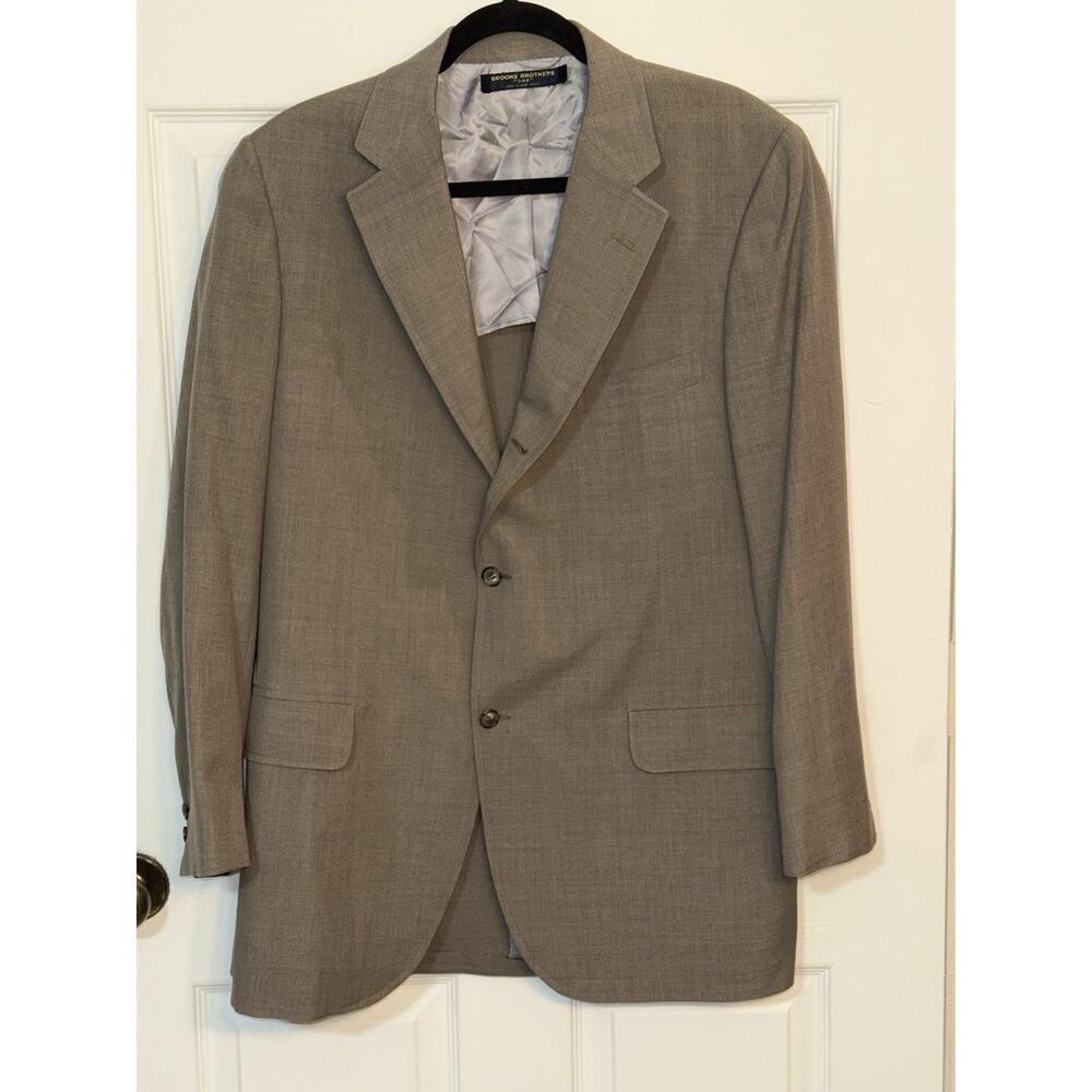 Vintage Brooks Brothers Men’s Sport Coat Blazer Suit Jacket 38L / 42" Chest Gray